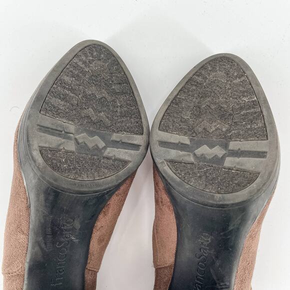 Franco Sarto Brown Suede Heeded Booties // 9 - Picture 8 of 9